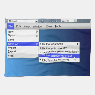 コンピュータ皮肉 キッチンタオル