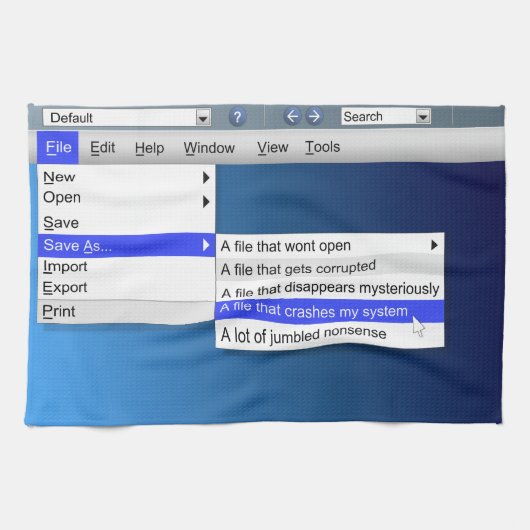 コンピュータ皮肉 キッチンタオル (横)