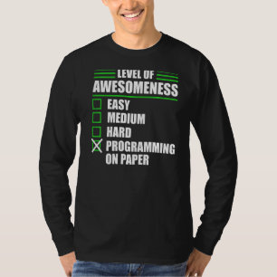 コンピュータ科学に基づくプログラマー紙プログラミング Tシャツ