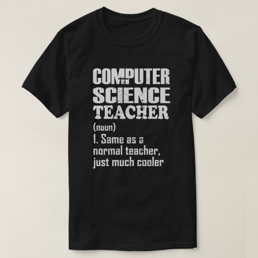 コンピュータ科学先生が正常な先生のように Tシャツ (デザイン正面)