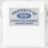 コンピュータ科学部の財産 長方形シール (バッグ)