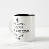 コンピュータ素晴らしサイエンス先生は ツートーンマグカップ (正面左)