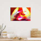 コンピュータ絵を描ーのデジタル抽象芸術プリント ポスター (キッチン)