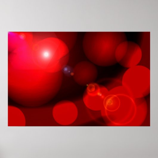 コンピュータ絵画ーのデジタル抽象芸術ポスタープリント ポスター (正面)