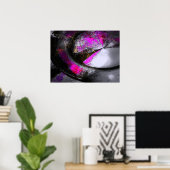 コンピュータ絵画ーのデジタル抽象芸術ポスタープリント ポスター (ホームオフィス)