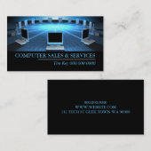 コンピュータ販売修理技術向けノートパソコン名刺 名刺 (正面/裏面)