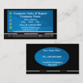 コンピュータ販売及び修理 名刺 (正面/裏面)