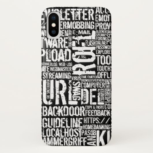 コンピュータ辞典 モノクローム Case-Mate iPhoneケース (裏面)