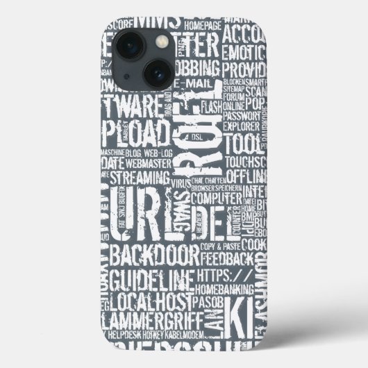 コンピュータ辞典 モノクロ Case-Mate iPhoneケース (裏面)