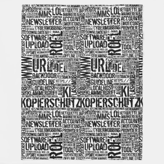 コンピュータ辞書… フリースブランケット (正面)