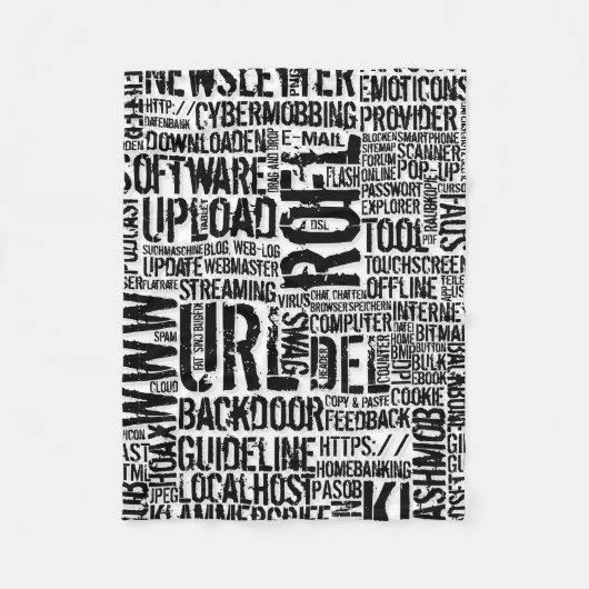 コンピュータ辞書… フリースブランケット (正面)