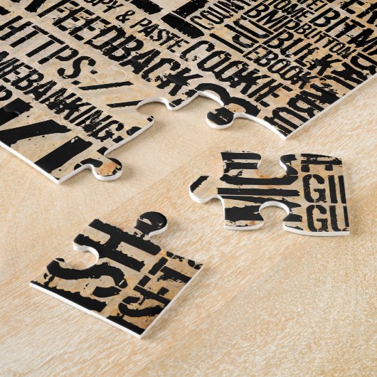 コンピュータ辞書 – ヴィンテージ ジグソーパズル (側面)