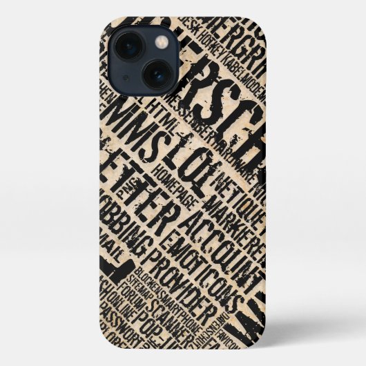 コンピュータ辞書 – ヴィンテージiPhoneケース iPhoneケース (裏面)