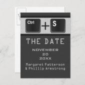 コンピュータ鍵コントロール日付ポストカードの保存、グレー 案内ポストカード (正面/裏面)