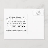 コンピュータ鍵コントロール日付ポストカードの保存、グレー 案内ポストカード (裏面)