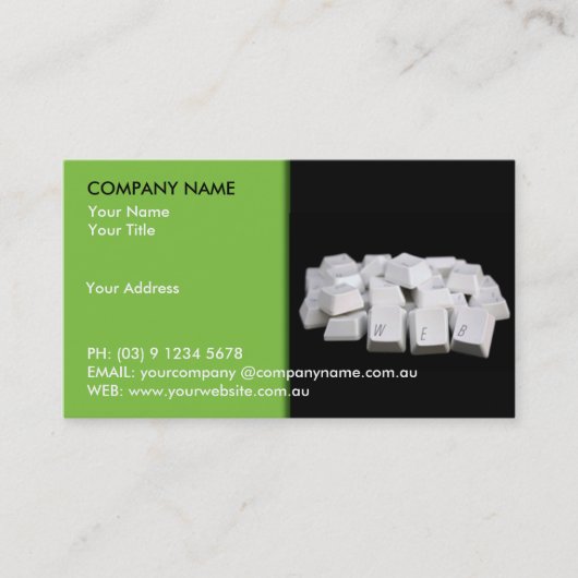 コンピュータ鍵名刺 名刺 (正面)