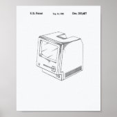 コンピュータ1986特許芸術ホワイト紙 ポスター (正面)