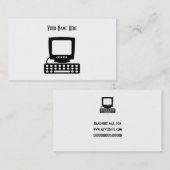 コンピュータ、ここのあなたの名前 名刺 (正面/裏面)