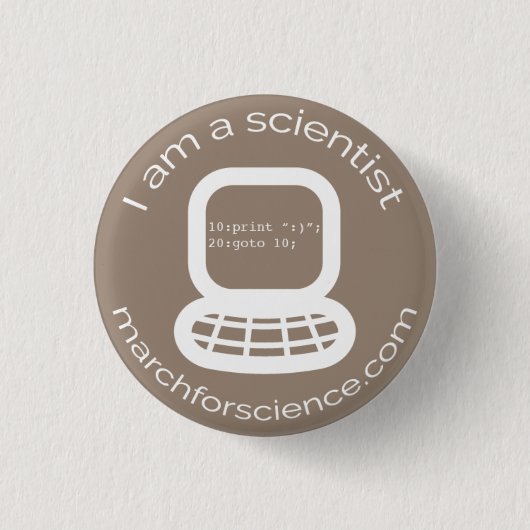 コンピュータ・サイエンス小さいボタン- 缶バッジ (正面)