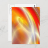 コンピュータ デジタル アブストラクト ペインティング ポストカード (正面/裏面)