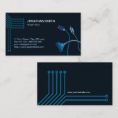 コンピュータ・ハードウェアの技術者の名刺 名刺 (正面/裏面)