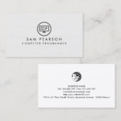 コンピュータ・プログラマー・ソフトウェア開発者ビジネスCa 名刺 (正面/裏面)