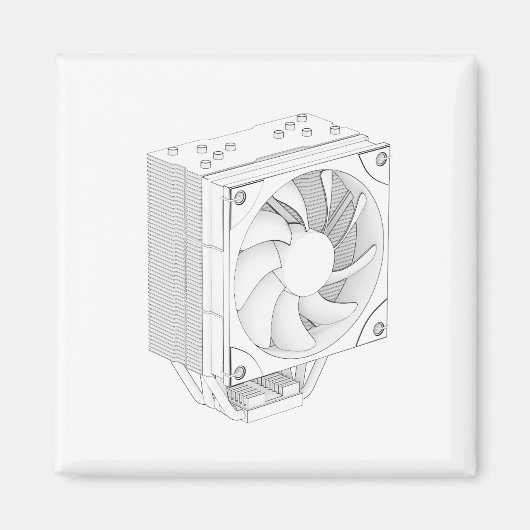 コンピュータ・プロセッサのスケクールッチ マグネット (正面)