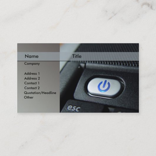コンピュータ/ラップトップ-技術者 名刺 (正面)