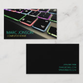 コンピュータ、ラップトップ、PC、修理、名刺 名刺 (正面/裏面)