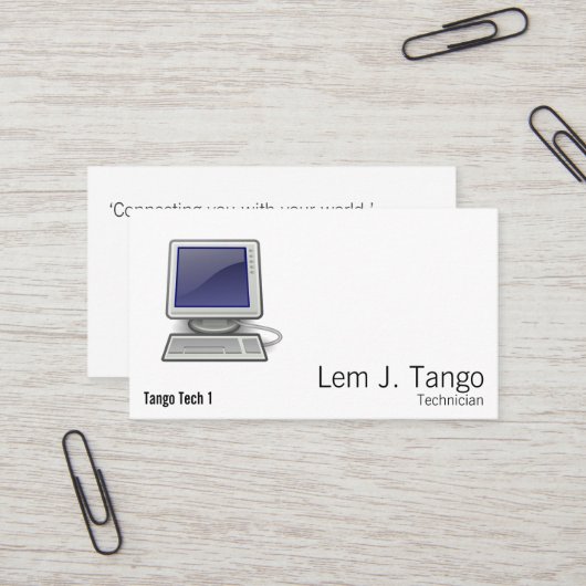 コンピュータ 名刺 (正面/裏面インサイチュ)