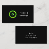 コンピュータ、PC、ノートパソコン修理名刺 名刺 (正面/裏面)