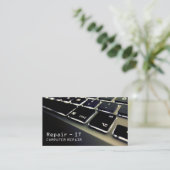 コンピュータ、PC、電子修理名刺 名刺 (スタンド正面)