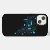コンピュータCPUコンピュータ科学者ハッカー iPhoneケース (裏面横)