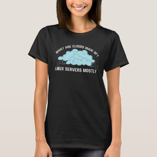 コンピュータLinuxサーバで構成されるクラウドとは Tシャツ (正面)