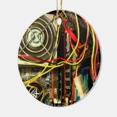 コンピュータmainboardの電子工学のクローズアップ セラミックオーナメント (左)