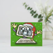 コンピュータSanta シーズンポストカード (スタンド正面)