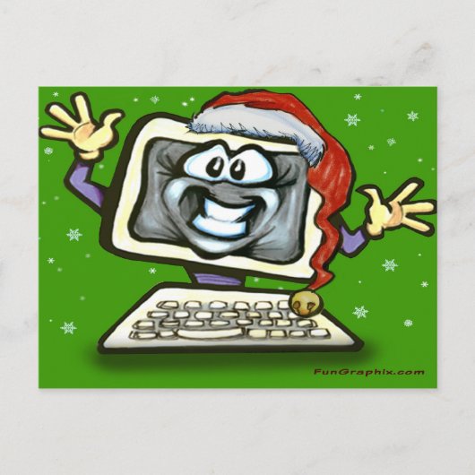 コンピュータSanta シーズンポストカード (正面)