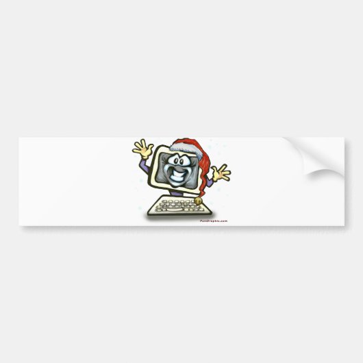 コンピュータSanta バンパーステッカー (正面)