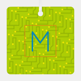 コンピュータWizイニシャルマザーボードモダンカラフル メタルオーナメント