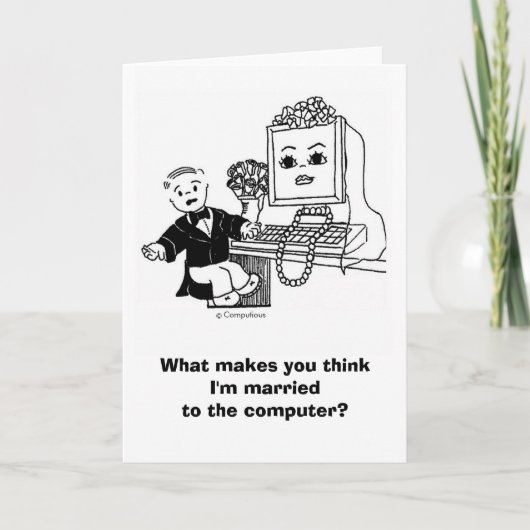 コンピ結婚したュータに？カード カード (正面)