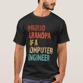 コンピ誇りを持ったュータ技術者のヴィンテージタイポングの祖父 Tシャツ