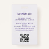 コンファレンス企業のイベント紫の写真 バッジ (裏面)