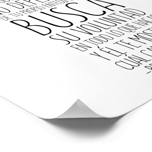 コンフィアエンエルセニョールコントウートゥコラゾンのポスター ポスター (角)