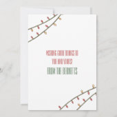 コンフィスクリスマスキャット心地よい&ジョイホリデーカード サンキューカード (裏面)