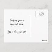 コンフェッティケーキ • 緑の誕生日ケーキ ポストカード (裏面)