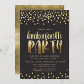 コンフェッティスパークルバチェロレッテパーティー招待状 招待状 (正面/裏面)