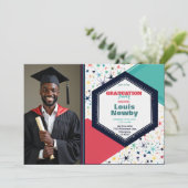 🎓コンフェッティバーストシングル写真 招待状 (スタンド正面)