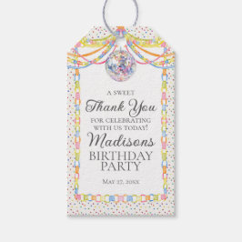 コンフェッティ誕生日パーティーのお返しグッズ ギフトタグ