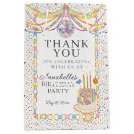 コンフェッティ誕生日パーティーのデザート ミディアムペーパーバッグ