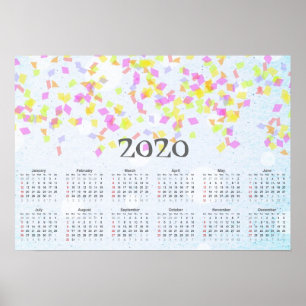 コンフェッティ カレンダー 2020 ポスター